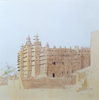 Djenne (Mali) Große Moschee, Dienstag, 2000 von Charlie Millar